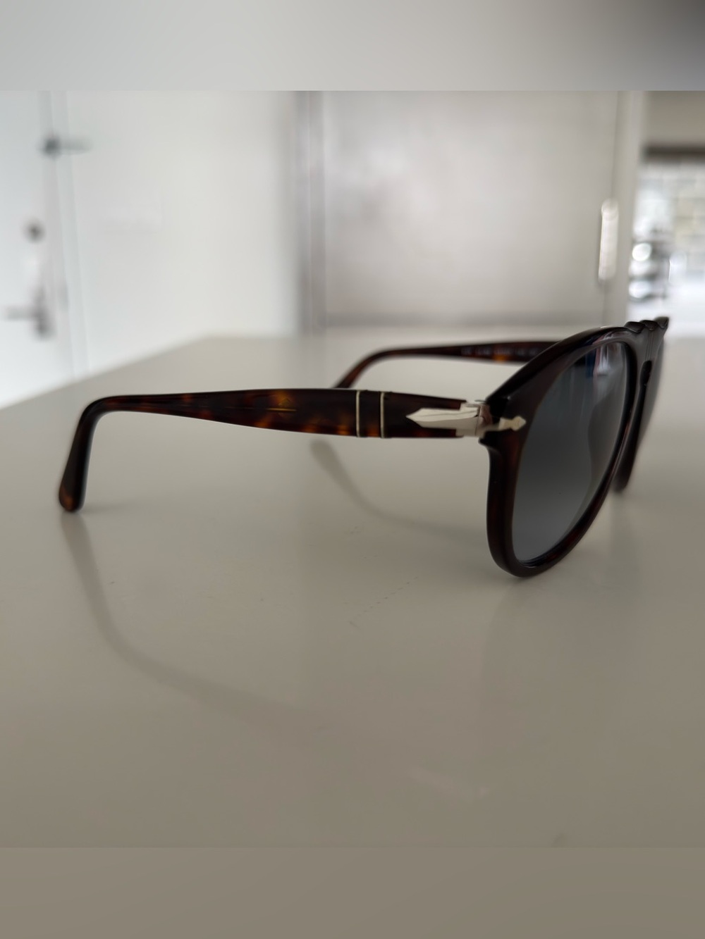 Persol 649 Tortoiseshell Frame Sunglasses with Dark Gradient Lenses. - Picture 4 of 9